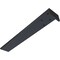 Ekena Millwork Hidden Floating Steel Heavy Duty Bracket w/ Flange, Powder Coated Black 2 1/2"W x 18"D x 1 1/2"H BKTM02X18X01HFPBL - alternate 3